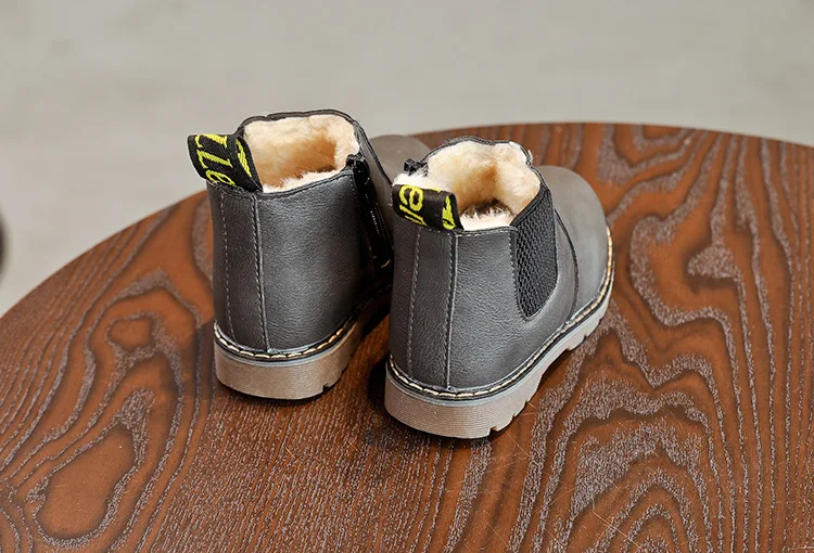 Children Snow Boots 2020 Autumn Winter Cotton Shoes Boys Girls Waterproof Non-slip Ankle Boots Kids Leather Boots Fashion