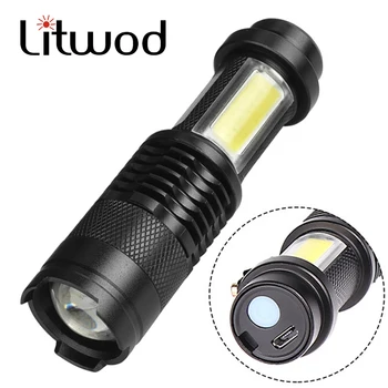 

Litwod Z25 XP-G Q5 Mini led Flashlight Torch Lamp 2000 Lumens AA / 14500 Adjustable Zoom Focus Penlight Waterproof For Outdoor