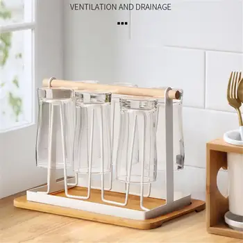 

Japanese-style Minimalist Creative Desktop Storage Drain Cup Holder Cup Drying Rack Drinking Glass Mug Drainer Stand Holder