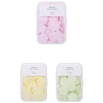 

3 Box Travel Portable Disposable Soap Petals Flakes Plant Extract Hand Washing Cleaning Bath Toiletry Scented Paper Sheets