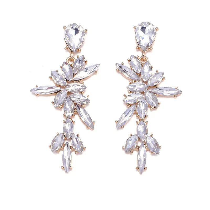 

Crystal pendant long earrings jewelry products mixed batch of new amazon Europe and the United States