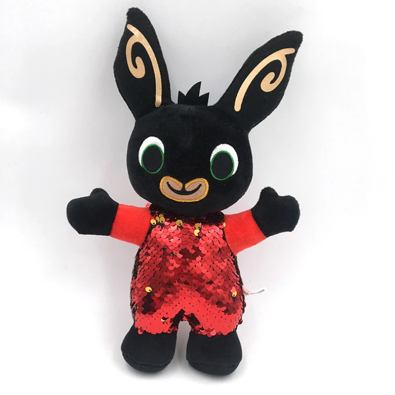 

Cartoon Bing Bunny Sequin Sparkle Rabbit 30cm Stuffed Plush Animal Toys Sula Flop Hoppity Voosh Dolls Peluche Kids Party Gift