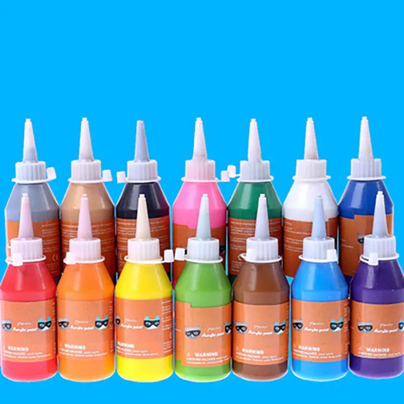 100ml Children Hand Painted Pigments Drawing Acrylic Paint DIY Hand-painted Stone Painting Kindergarten Art Graffiti Supplies
