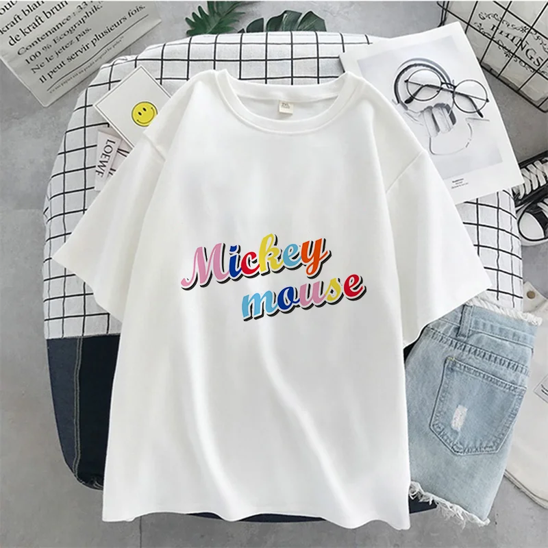 新しいディズニープリンセスパーティー白雪姫プリント白カジュアルなtシャツの女性の服夏tシャツ女性半袖 T Shirts Aliexpress