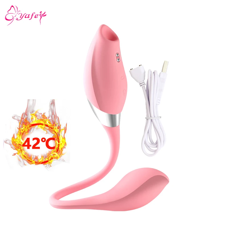 Beheizbarer Saug-doppelvibrator Zur Klitoris- Und Analstimulation_voghion.com