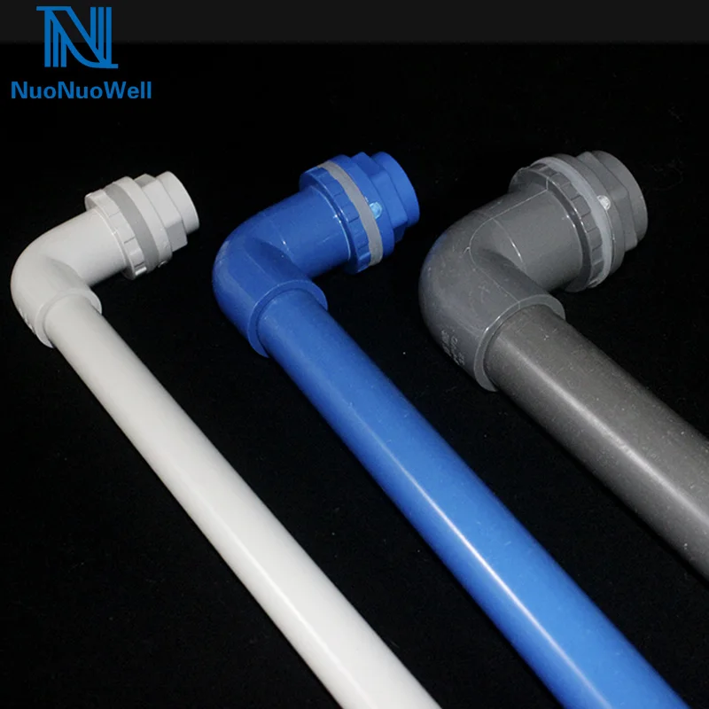 

Water Tank L Type Drainage Aquarium 90 Degree Elbow Bulkhead Connector 20/25/32mm PVC Pipe Joints Outlet Drain Fitting