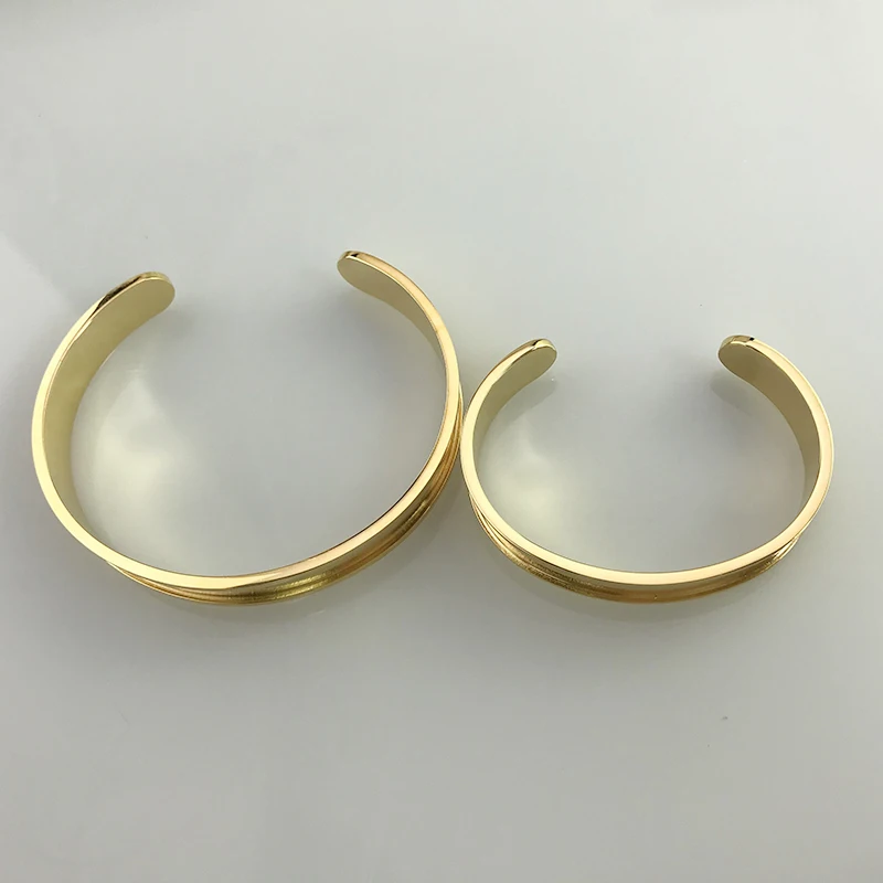 Stainless Steel Bracelet 5pcs Open Cuff Bangles Basic Women Child