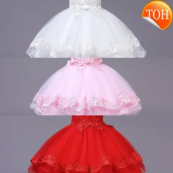 

Children Birthday Clothing Embroidery Lace Big Bow Baby Girl Dress for Wedding Party Kids Dresses for Girls Toddler Dress