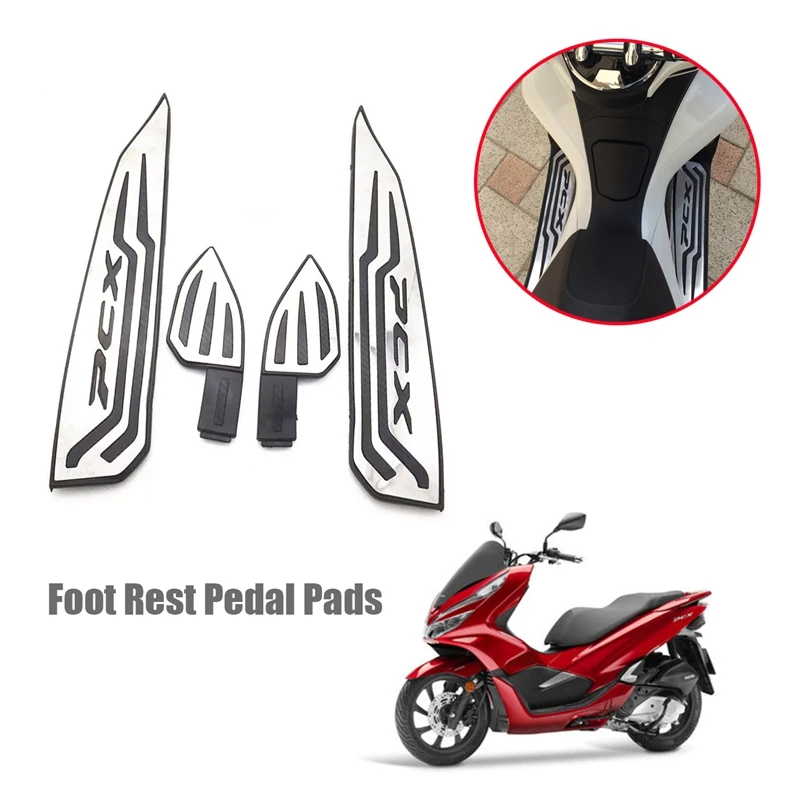 

Foot Rest Pedal Pads Anti-Slip Accelerator Foot Mats Pads for Honda Pcx 125 150 18-19 Motorcycle Modified Aluminum Alloy Parts