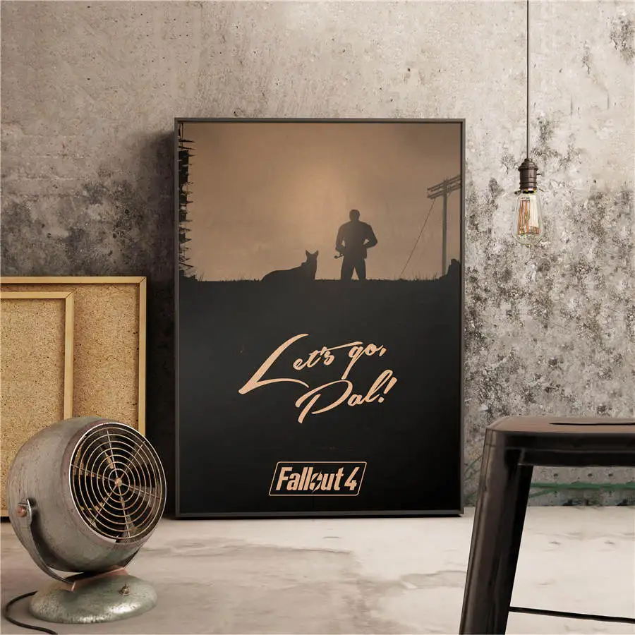 Fallout 3 4 игровой плакат Классический рисунок настенное Искусство Наклейка бумага