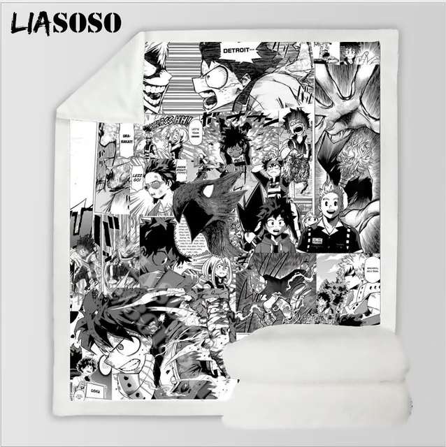 My Hero Academia Blanket 3D Print Anime Adult Fleece Quilt Teens Travel Sofa Keep Warm Child Throw Plush Blankets Bedspread B13 21