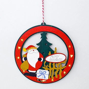

Christmas Decoration Led Light Christmas Tree Hanging Pendant Wooden Ornament