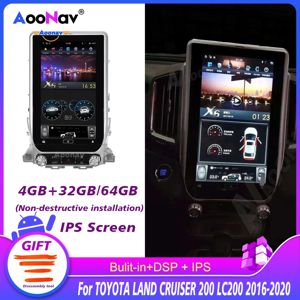 

Car Radio 2 Din GPS Touch Screen For TOYOTA LAND CRUISER 200 LC200 2016 2017 2018 2019 2020 Stereo Receiver Multimedia Player