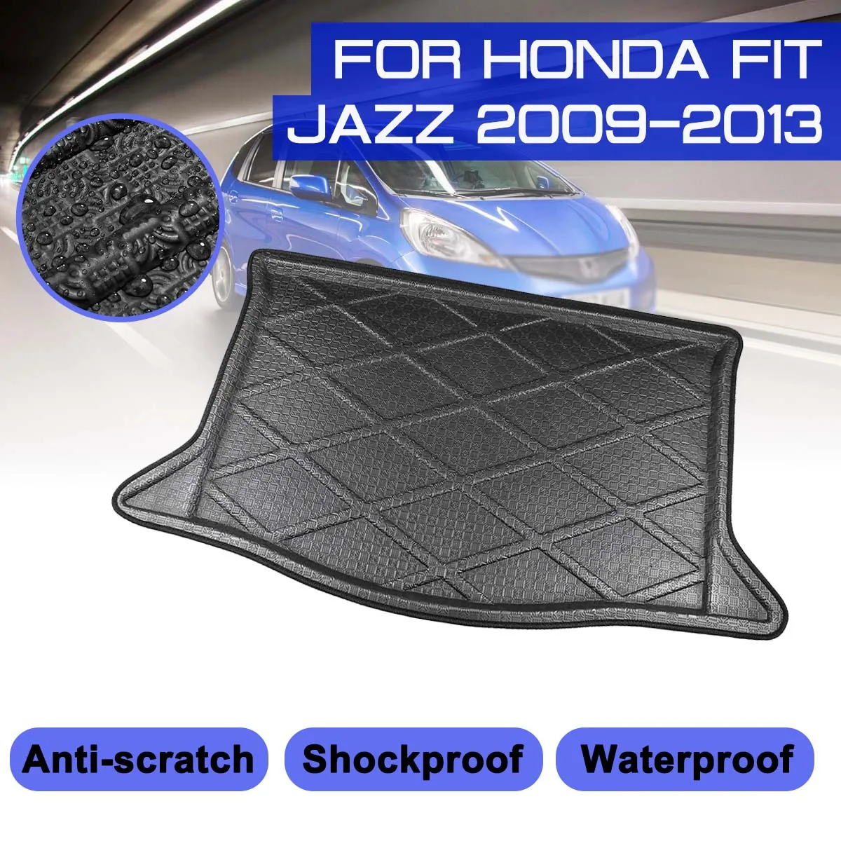 Автомобильный задний багажник коврик для Honda FIT JAZZ 2009 2010 2011 2012 2013