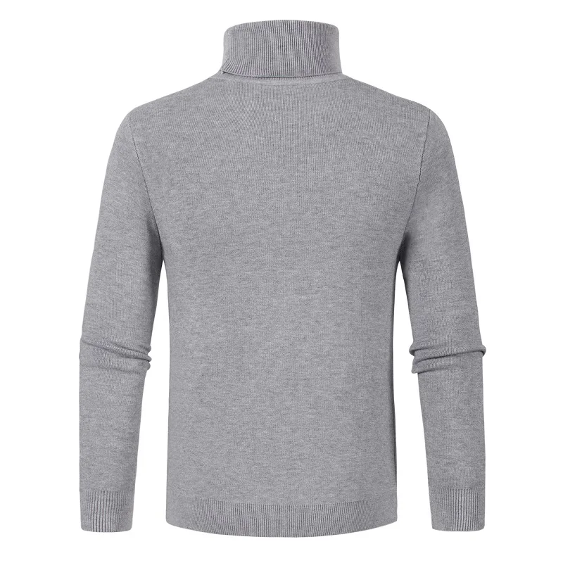 Mens Sweater Turtleneck Pullovers Korean Fashion Computer Knitted Sweater Men Black White Turtleneck Sweater Men Solid Pullovers 5