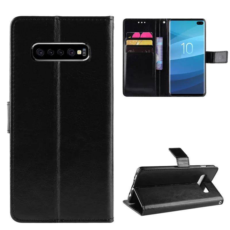 Роскошный кожаный флип чехол для samsung Galaxy S10 плюс задняя крышка телефона S10PLUS