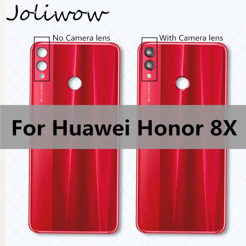 Стеклянная задняя крышка батарейного отсека для Huawei Honor 8X замена заднего корпуса