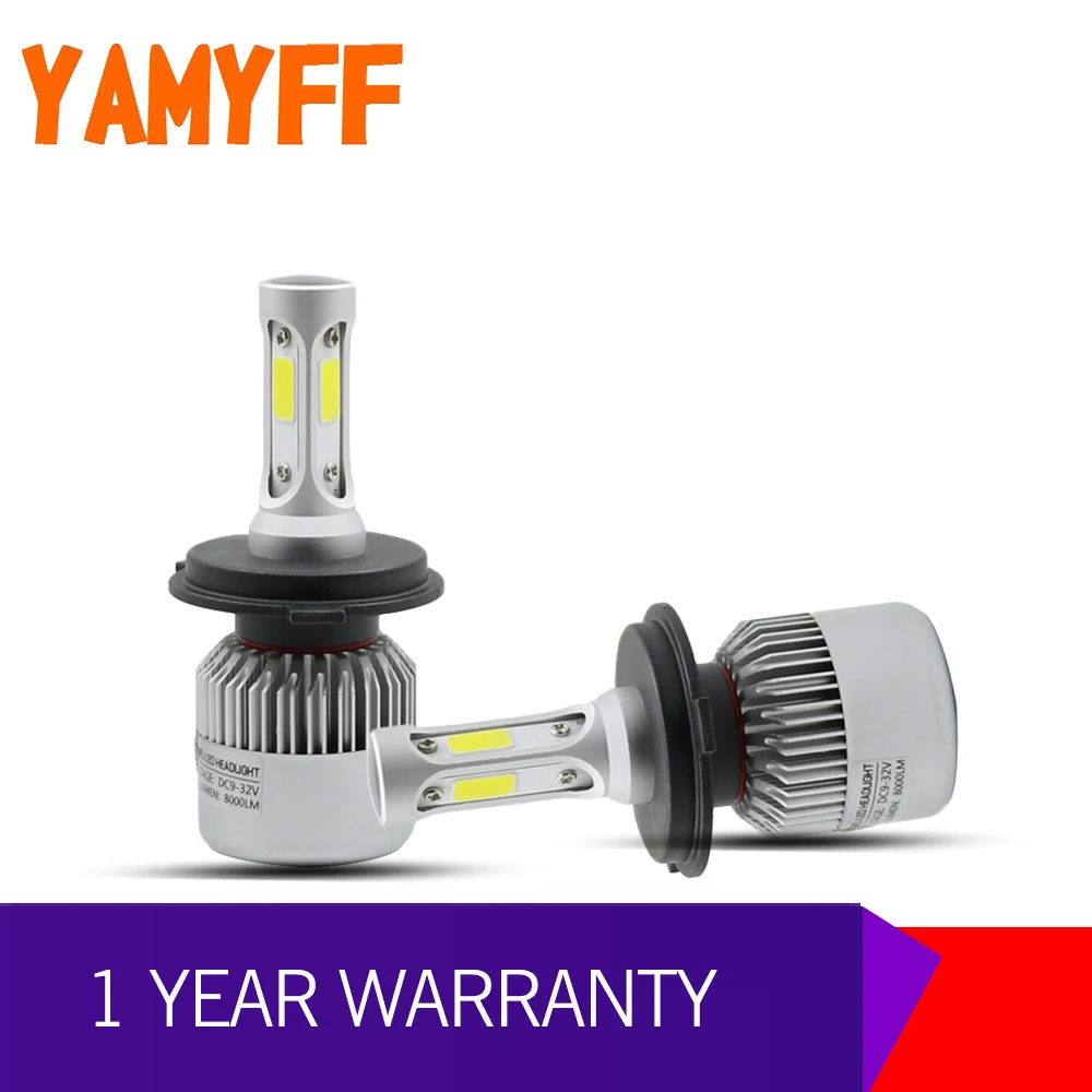 YAMYFF H7 светодиодный H4 H1 H11 автомобилей ближнего света лампа для противотуманной