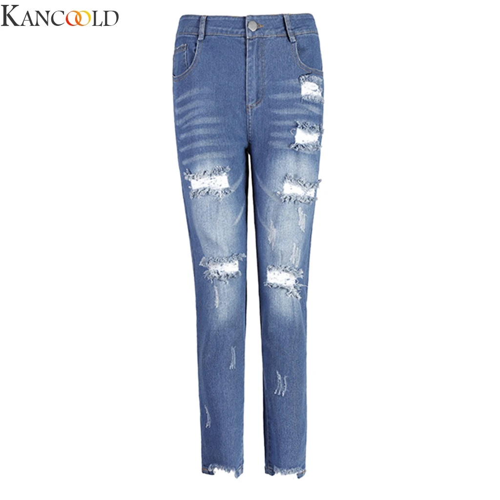 KANCOOLD, винтажные женские джинсы для женщин, джинсы с высокой талией для мам, синие повседневные узкие брюки, Корейская уличная одежда, джинсовые штаны