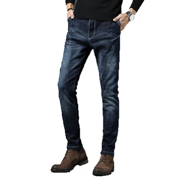 

2020 Men Denim Jeans Mens Casual Cotton Hip Hop Pants Male Loose Work Long Trousers Man Solid Slim Fit Jeans Pants 27-38