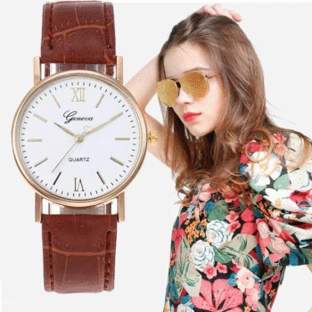 

Simple Style women watches leather Fashion Watch Minimalist Ladies Casual Wrist Watch Female Quartz Clock Reloj Mujer 2019