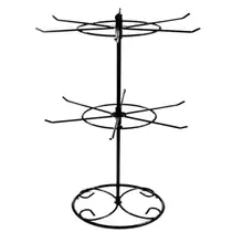 

50%HOT 2 Tiers Rotating Detachable Metal Necklace Bracelet Jewelry Display Rack Stand