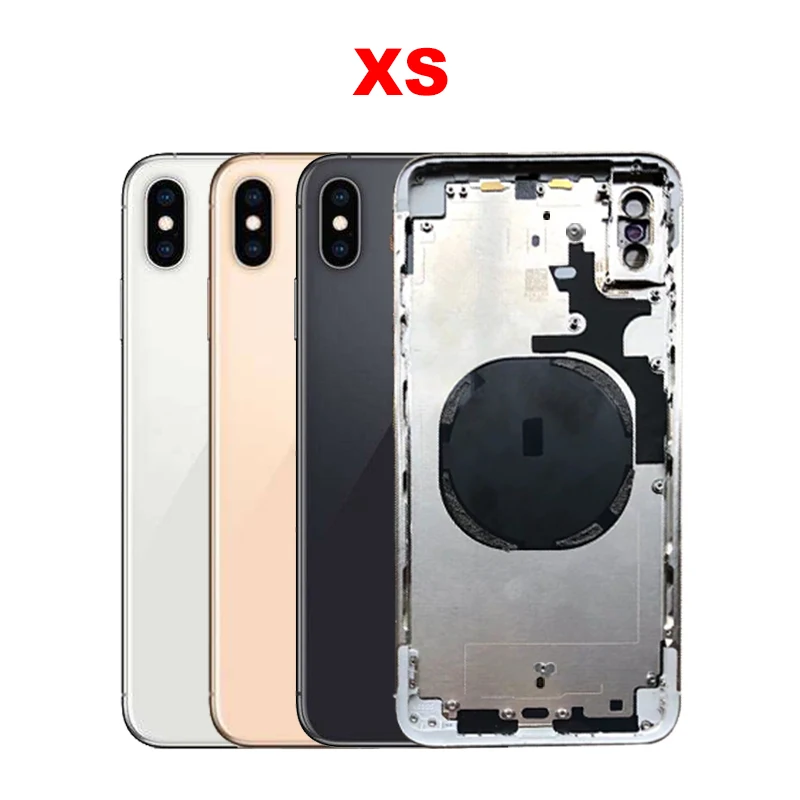 Полный корпус чехол для iphone XS аккумулятор Max задняя панель задняя крышка+ шасси Средний рамка без гибкого кабеля