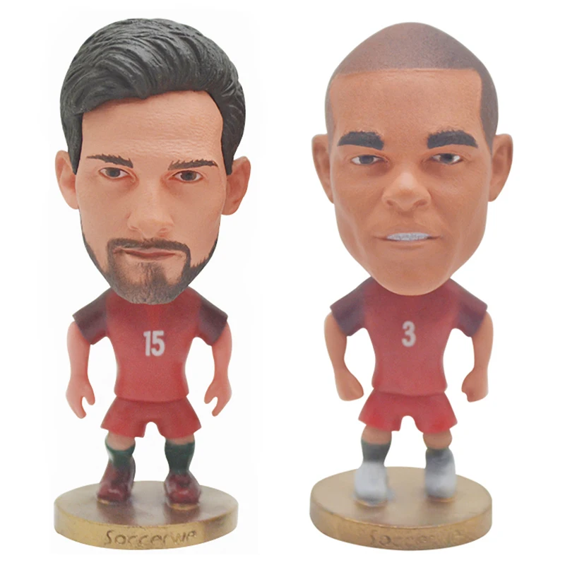 Soccerwe Португалия Футбол игрушечных пластиковых экшн фигурок GOMES PEPE 6 5 см