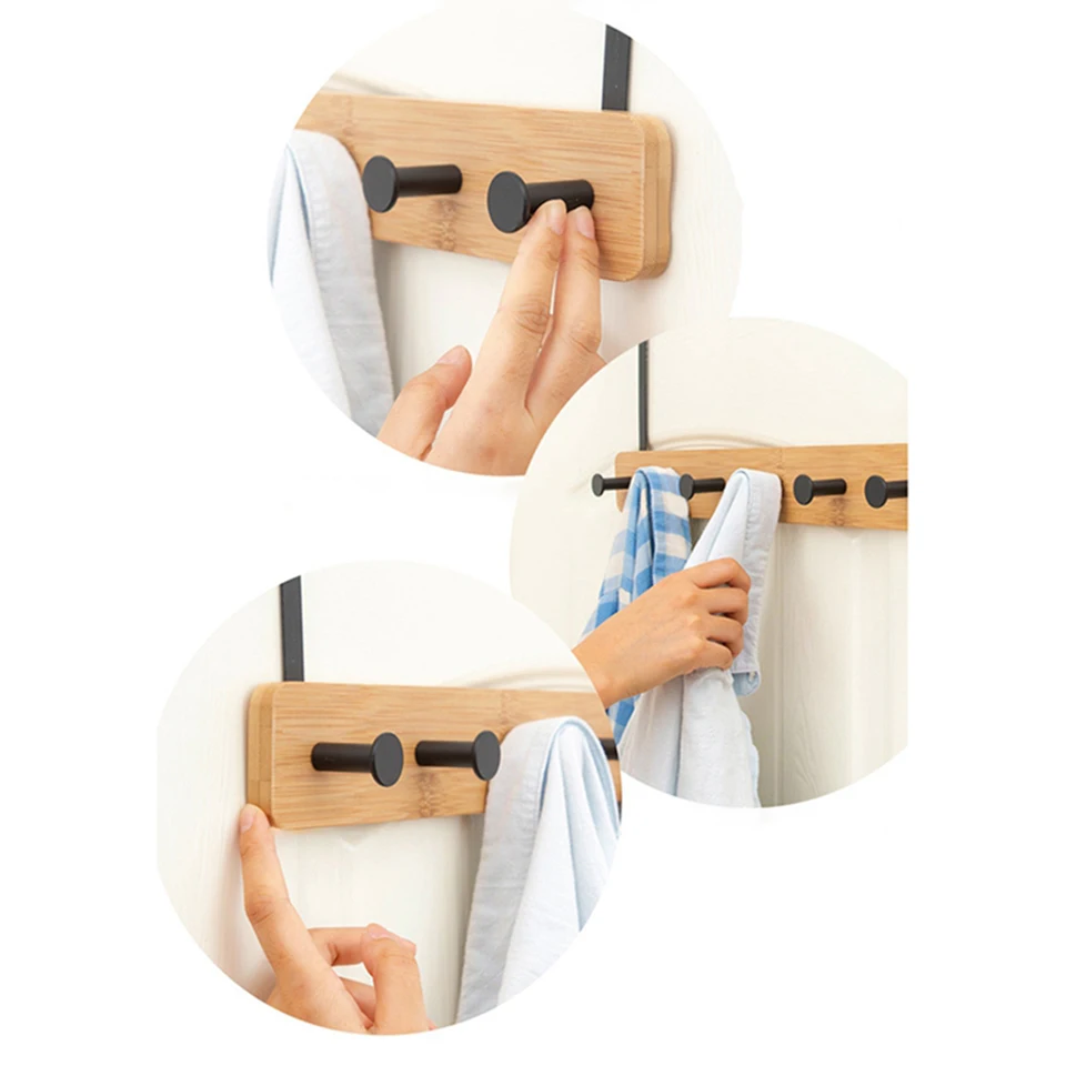 Nordic Metal Door Hook Durable Punch-free Wall Hanging Storage Rack Kitchen Bathroom Hat Towel Clothes Key Hanger Home Organizer