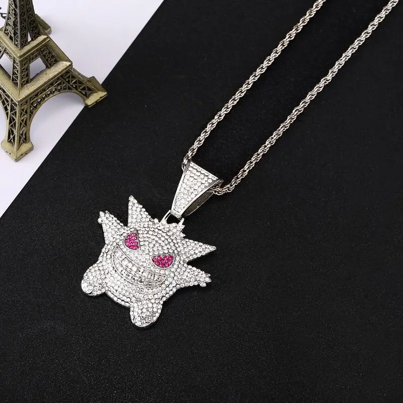 Ожерелье LittleMonster, модная кубинская цепочка в стиле хип-хоп для мужчин и женщин, модная крутая индивидуальная уличная трендовая подвеска, ожерелье, аксессуары - Окраска металла: TC-silvery