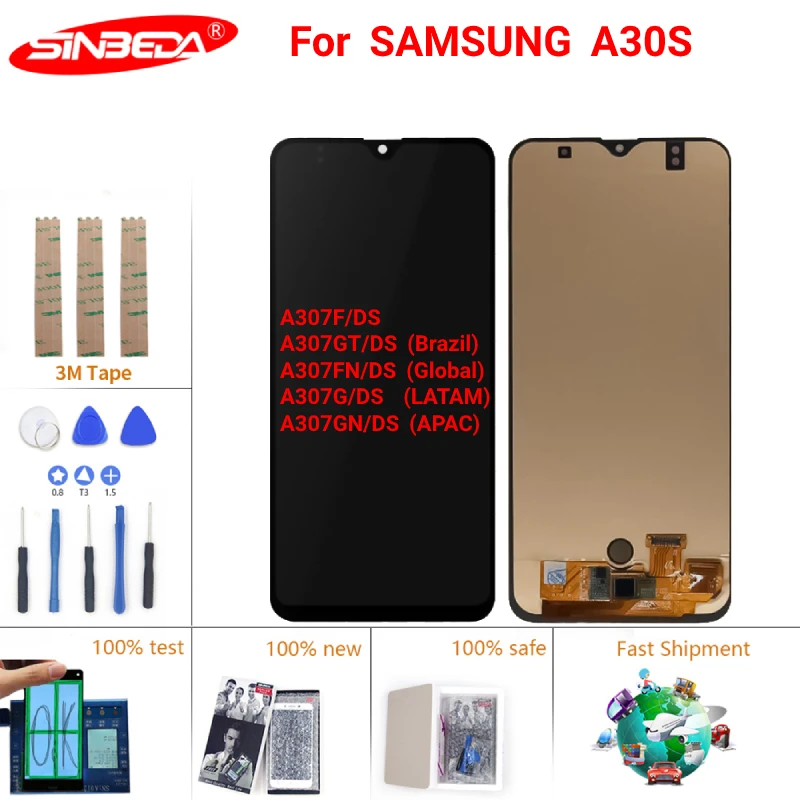 Дисплей Super Incell для SAMSUNG Galaxy A30s/A307F/A307/A307FN/A307GN сенсорный экран с дигитайзером в
