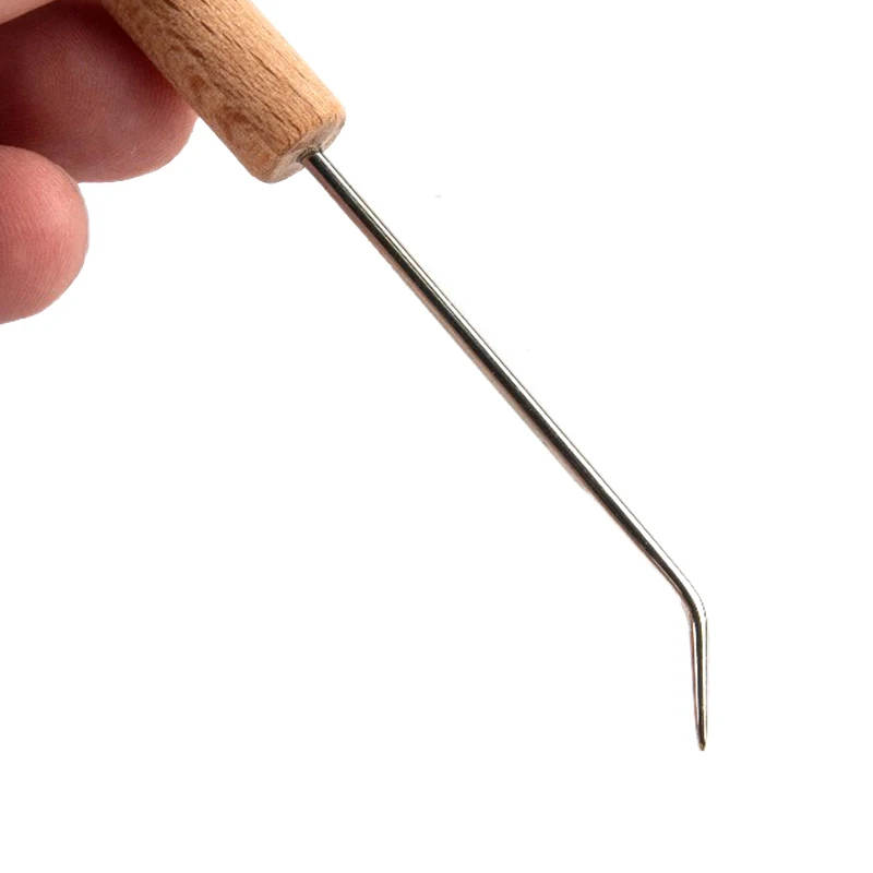 Bending Needle 2Pcs 15cm Solid Wood Wooden Knitting Loom Hook DIY Tools Sewing Crochet Fittings crochet hooks knitting loom