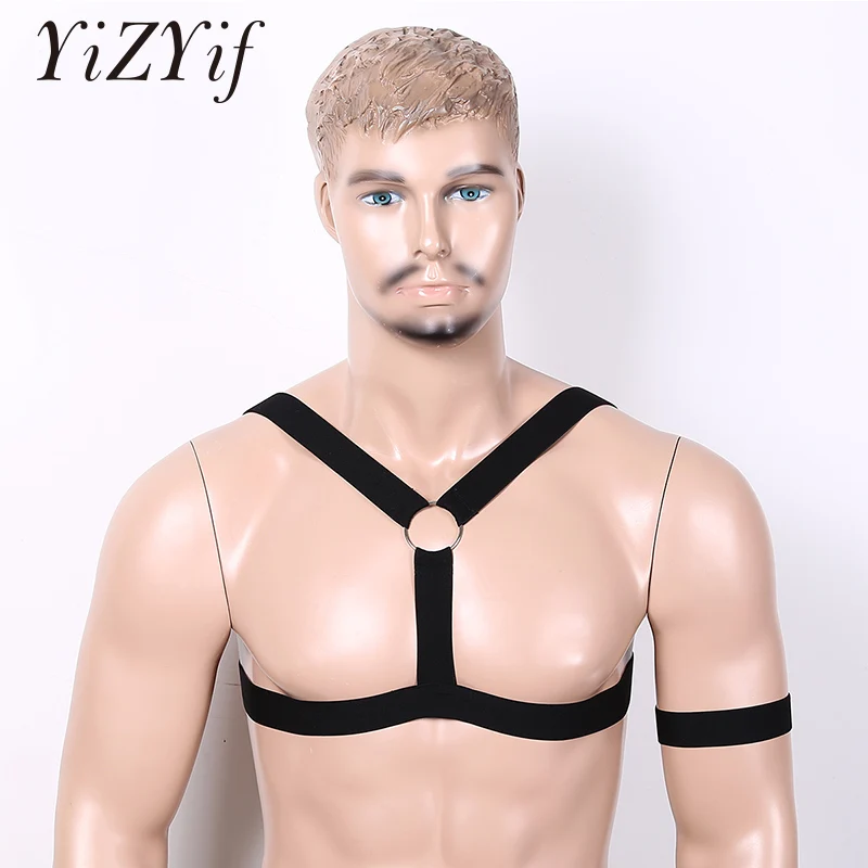Harness Men Shoulder Strap Clubwear Elastic Yshaped Front Body Chest