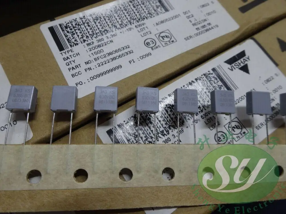 50 шт VISHAY MKP380Materials 0,0033 мкФ/630 V 3.3NF 3300pf 3 n3 332 5 мм