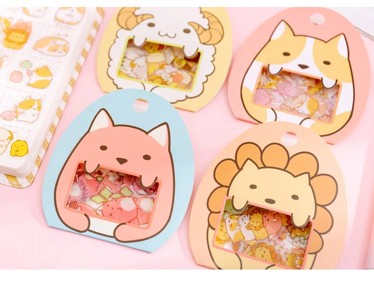 Милый мультяшный ПВХ стикер s Упаковка 50 шт./лот Kawaii животные стикеры подарок 9*10 см
