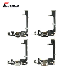 Charging Plug Port With Headphone Audio Jack MicroPhone Flex Cable For iPhone 11 Pro Max USB Charger Dock Connector Parts