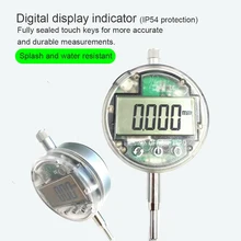 ЖК-дисплей мм дюймовый цифровой прозрачный сенсорный цифровой дисплей циферблат индикатор шляпка пыленепроницаемый 0,001 мм микрон алюминиевый сплав измерительный инструмент