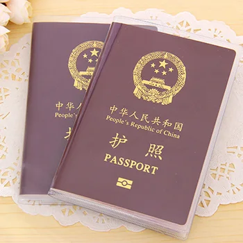 

9x 13CM Grind Transparent Passport Cover Travel Waterproof PVC Id Card Holders Passports Bag Protective Sleeve Card Case Pouch