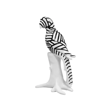 

49cm Simple Modern Art Parrot Art Sculpture Lucky Cartoon Animal Statue Resin Craftwork KTV Decorations For Home R3439