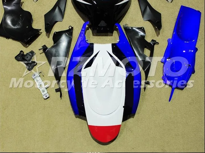ABS инъекции обтекатели комплект подходит для SUZUKI GSX-R600 GSX-R750 K6 2006 2007 GSX-R600 k6 06 07 сине-белые E3