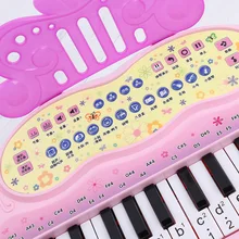Детская электронная клавиатура Детский жакет из денима для девочки; может воспроизводить музыку игрушка 2 ребенка мульти-функциональный небольшой фортепиано с диагональю экрана 3-6 лет-1