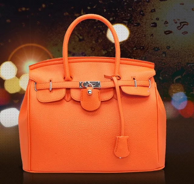

European and American Women's Bag New Type Handbag in Spring and Summer of 2019 Litchi Grained Platinum Handbag