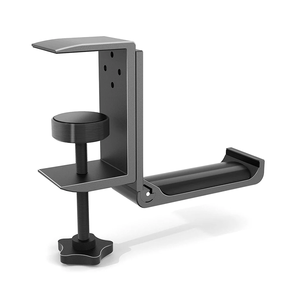 

Universal Headset Hanger Headphone Hook Holder Desk Mount Stand with Foldable Clamp Horizontal Vertical Installation