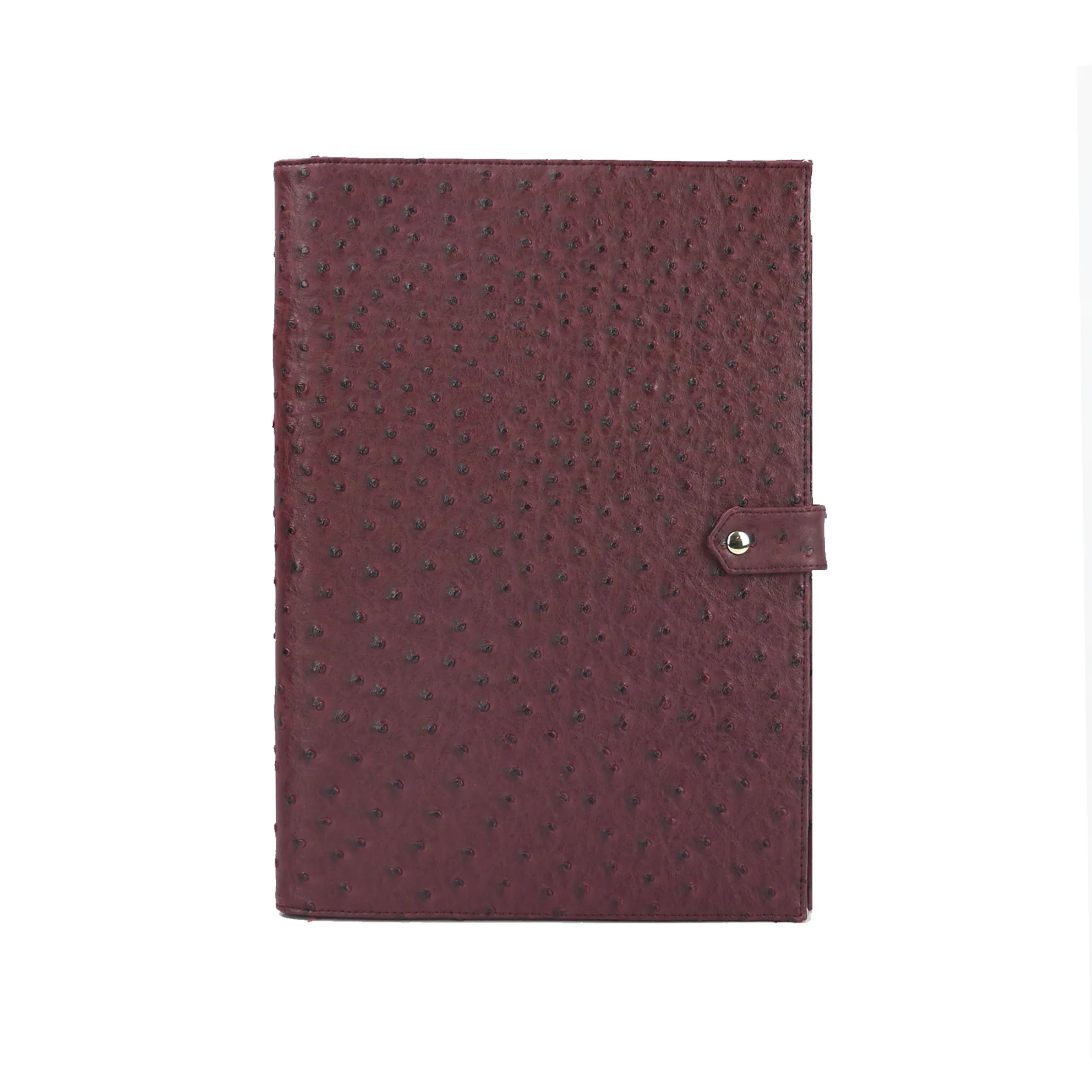 Ostrich Burgundy Модный деловой портфель с вышивкой страуса, папка для документов, новая вместительная сумка для ноутбука, высокое качество, Сумка для документов - Цвет: Ostrich Burgundy