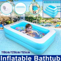 Grande piscine gonflable de 2/3M, grandes piscines à cadre amovible pour la famille et les enfants, Desmomtables Alberca au-dessus du sol 4