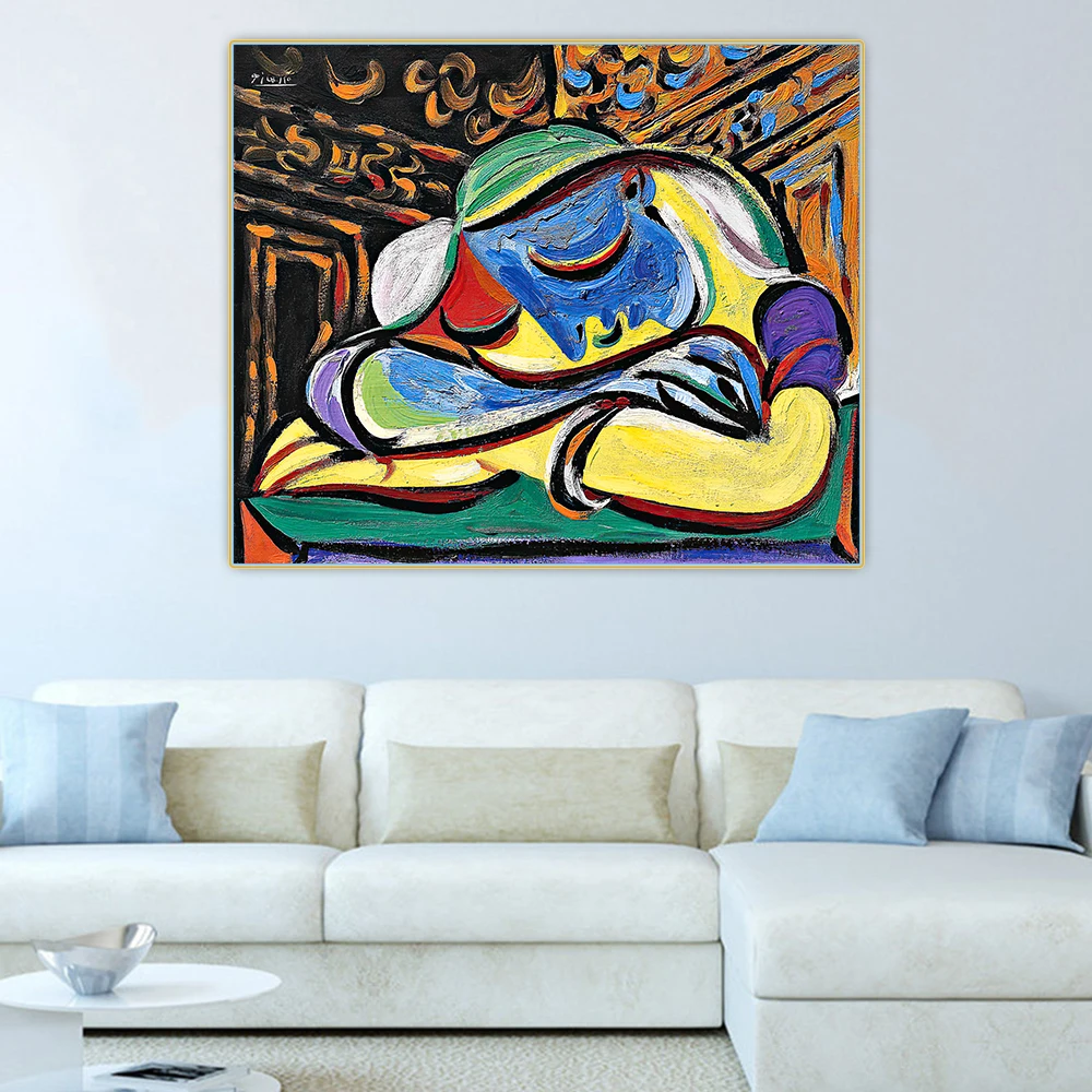 

Pablo Picasso " Sleeping Girl " Aesthetic Canvas Oil Painting Artwork Picture Print Poster Indoor Wall Decor Home Decoration