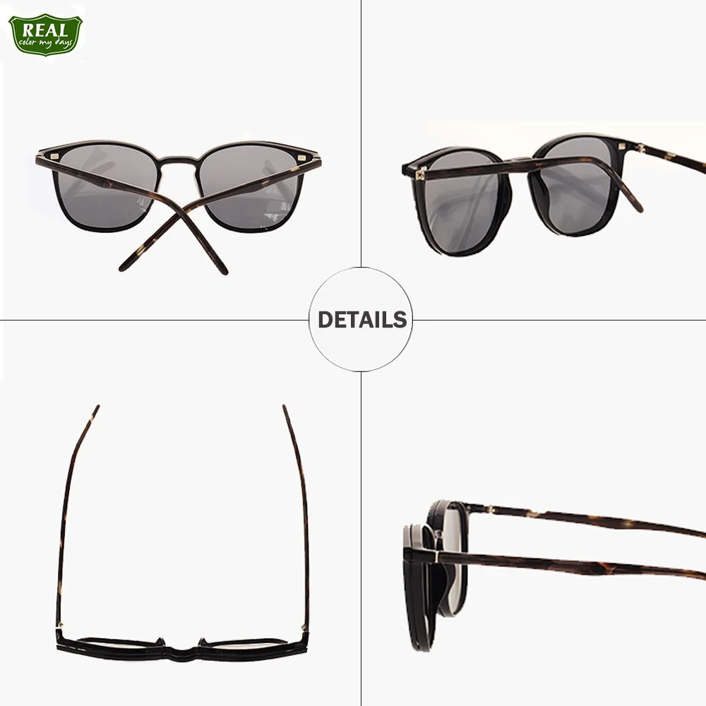 Настоящие модные эллиптические очки, Съемная оправа TR, дизайнерские солнцезащитные очки для мужчин и женщин, поляризационный светильник UV400