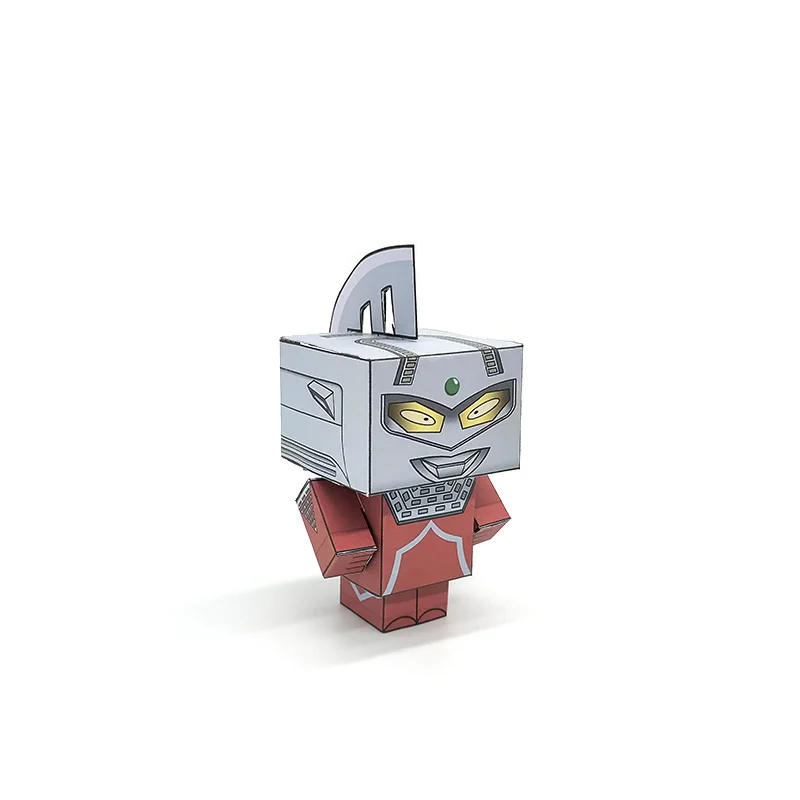 No-glue Ultraman Seven Mini Складной режущий милый 3D бумажная модель бумажное ремесло Аниме Фигурка DIY Cubee дети взрослые игрушки для рукоделия CS-017