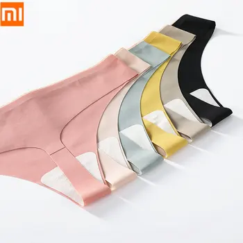 

3pcs Xiaomi Sexy Woman Underwear G-string Seamless Silk Panties Mulberry Silk Thongs Female Underpants Lady Sports T-back Briefs