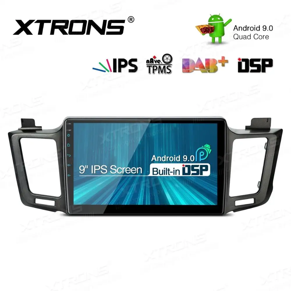 10," Android 9,0 Автомобильный мультимедийный gps радио для Toyota RAV4 2013(Левый руль) ips экран без DVD
